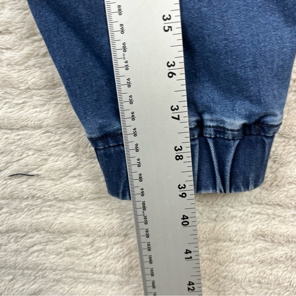 DISNEY Mickey Mouse Denim Joggers Large Patches - Picture 15 of 15